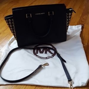 Michael Kors Selma Satchel with Gold Grommets